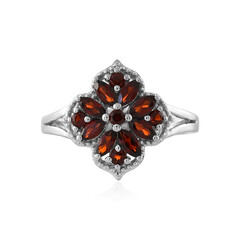 Anello in argento con Granato Mozambico