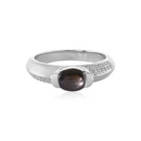 Anello in argento con Zaffiro Stellato Nero