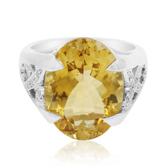 Anello in argento con Quarzo Champagne