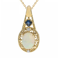 Collana in oro con Opale di Welo AAA