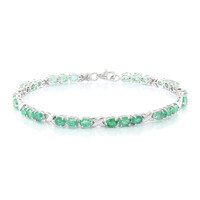 Bracciale in argento con Smeraldo Zambia