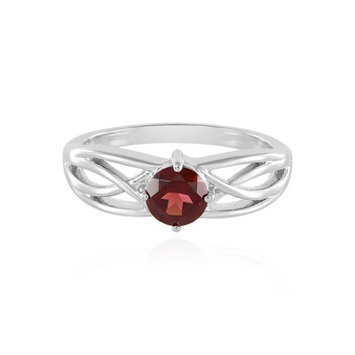 Anello in argento con Granato Mozambico