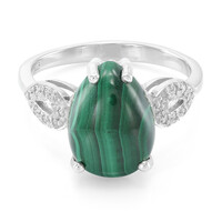 Anello in argento con Malachite