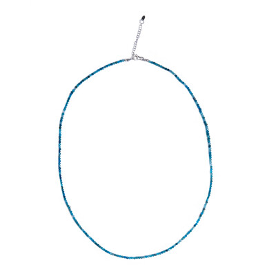 Collana in argento con Apatite Blu Neon
