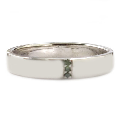 Anello in argento con Diamante Verde