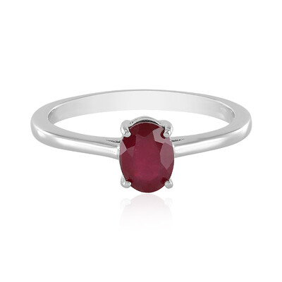 Anello in argento con Rubino del Madagascar