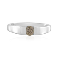 Anello in argento con Diamante Champagne I2