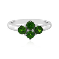 Anello in argento con Diopside Russo