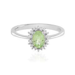 Anello in argento con Granato Menta Merelani
