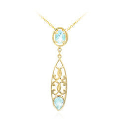 Collana in argento con Topazio Blu Cielo
