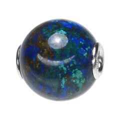Ciondolo in argento con Malachite Azzurrite