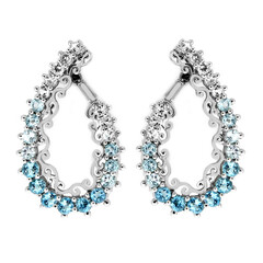Orecchini in argento con Topazio Blu Svizzero (Dallas Prince Designs)