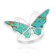 Anello in argento con Turchese Tyrone (Anne Bever)