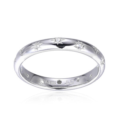 Anello in argento con Topazio Bianco
