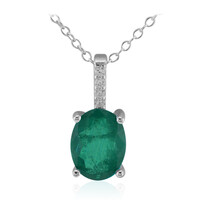 Collana in argento con Quarzo Verde Foresta