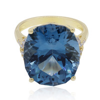 Anello in oro con Topazio Blu Londra
