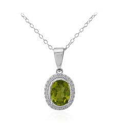 Collana in argento con Peridoto della Birmania