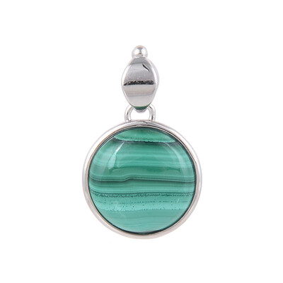 Ciondolo in argento con Malachite