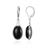 Orecchini in argento con Agata Nera