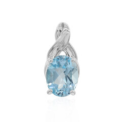 Ciondolo in argento con Topazio Blu Cielo