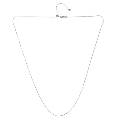 Catenina Boston regolabile con cursore in argento 925 - 61 cm - 2,1 g