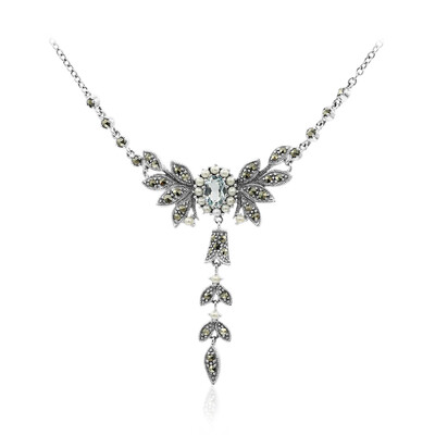 Collana in argento con Topazio Blu Cielo