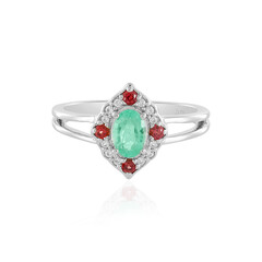 Anello in argento con Smeraldo Russo