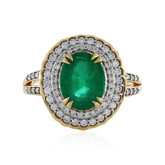 Anello in oro con Smeraldo Zambia AAA (D'vyere)