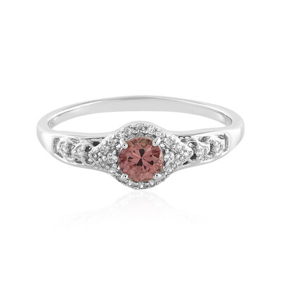 Anello in argento con Zircone Rosa