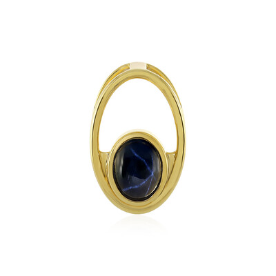 Ciondolo in argento con Zaffiro Stellato Blu (MONOSONO COLLECTION)