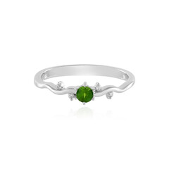 Anello in argento con Diopside Russo
