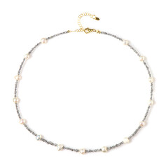 Collana in argento con Diamante Color Argento (Riya)