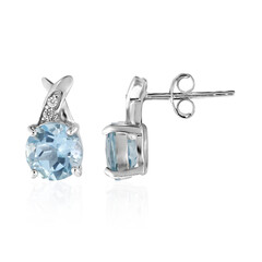 Orecchini in argento con Topazio Blu Cielo