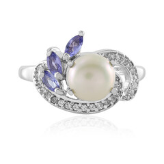 Anello in argento con Perla d'Acqua Dolce Bianca