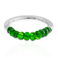 Anello in argento con Diopside Russo