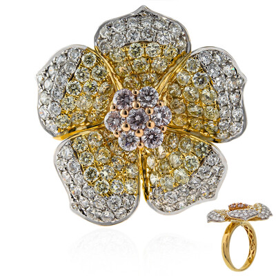 Anello in oro con Diamante Rosa I1 (CIRARI)