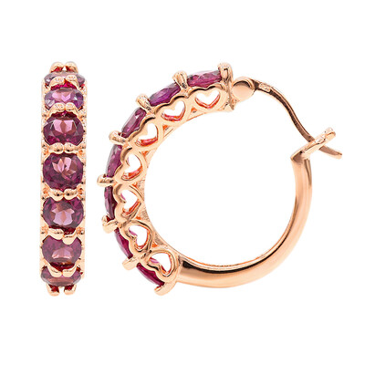 Orecchini in argento con Rodolite