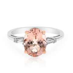 Anello in oro con Morganite AAA