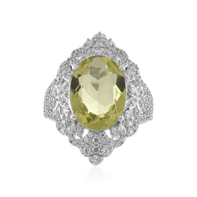 Anello in argento con Quarzo Limone