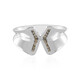 Anello in argento con Diamante Champagne I2 (de Melo)