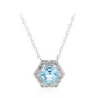 Collana in argento con Topazio Blu Cielo