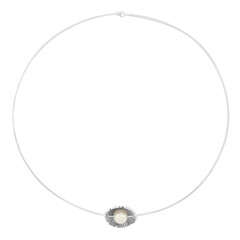 Collana girocollo in argento con Perla di Acqua Dolce
