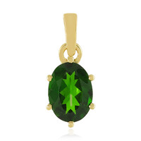 Ciondolo in oro con Diopside Russo