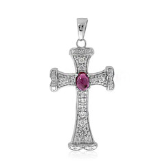 Ciondolo in argento con Tormalina Rosa