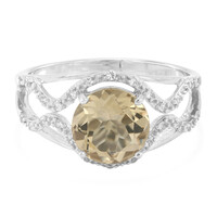 Anello in argento con Quarzo Champagne