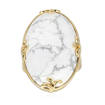 Anello in argento con Howlite
