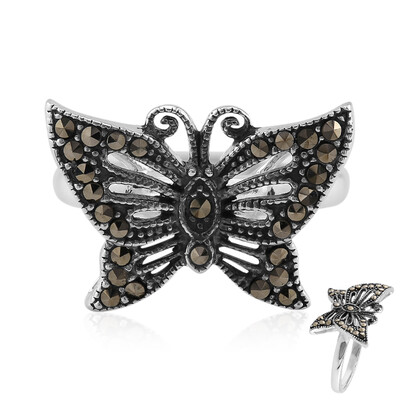 Anello in argento con Marcassite