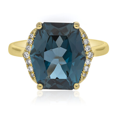 Anello in oro con Topazio Blu Londra