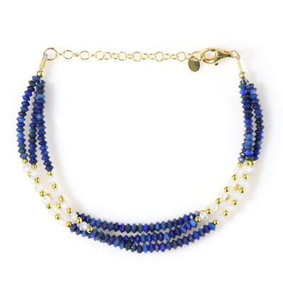Bracciale in argento con Lapislazzuli (Riya)