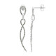 Orecchini placcati in platino con Diamante Fancy